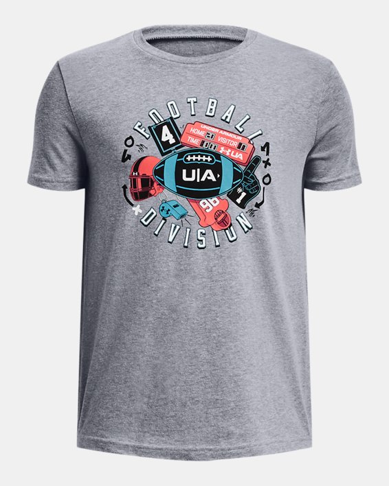 Boys' UA Football Equipment Short Sleeve, Gray, pdpMainDesktop image number 0